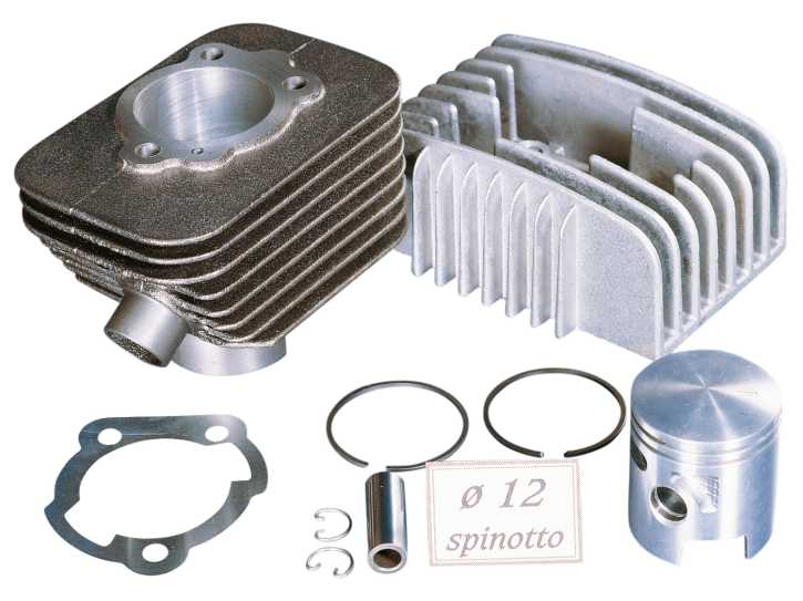 Zylinderkit Polini Grauguss Sport 63ccm 12mm Kolbenbolzen für Piaggio, Vespa Bravo, Boss, Grillo, SI