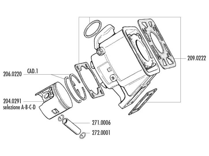 Kolbenring Polini 100ccm 55x1,5mm für Yamaha DT 80 LC