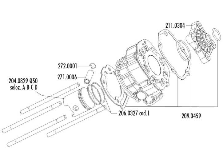 Zylinderkopf Kalotte Polini Aluminium Racing 80ccm 50mm für Piaggio / Derbi Motor D50B0