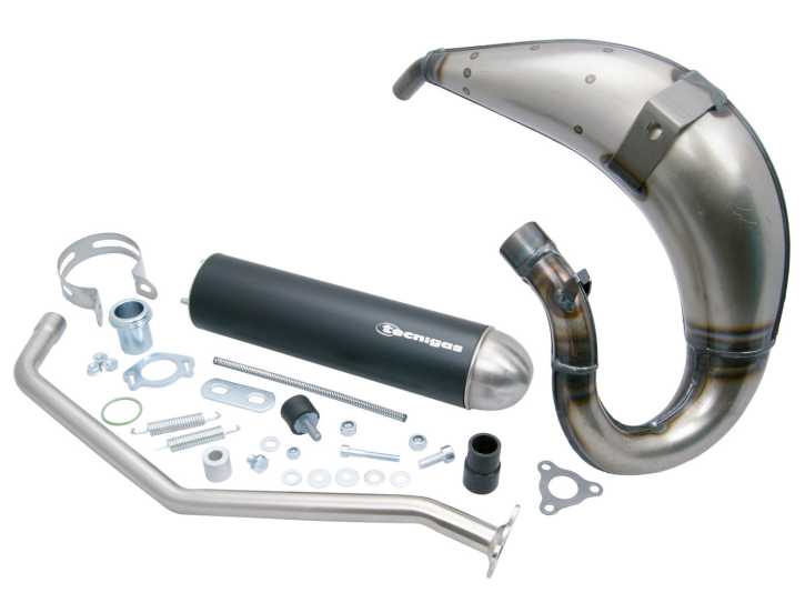 Auspuff Tecnigas E-NOX Steel für Derbi Senda (00-), Aprilia RX/SX, Gilera RCR/SMT, Zulu