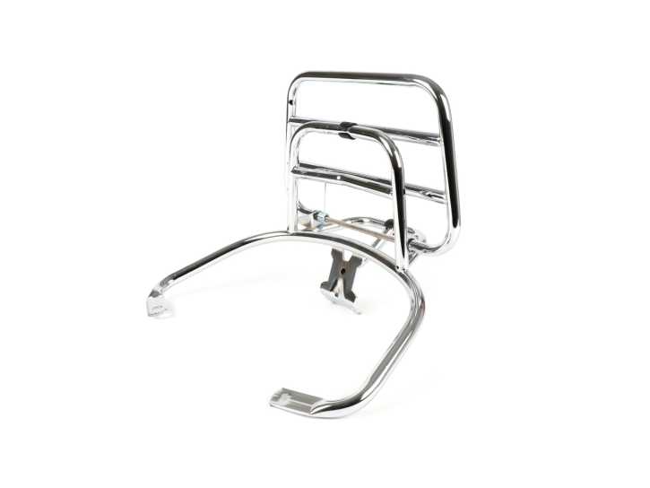 Gepäckträger klappbar hinten Moto Nostra Vespa LX50, LX125, LX150, Vespa LXV50, LXV125, Vespa S50, S125, S150 chrom