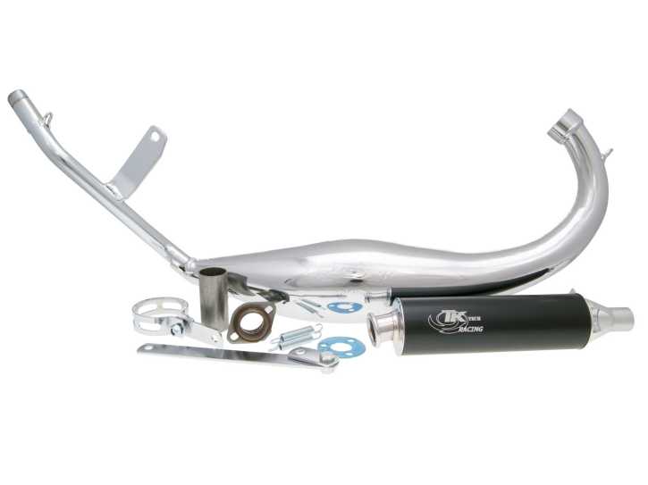 Auspuff Turbo Kit Carreras 50 Chrom für Derbi D50B0, EBE, EBS