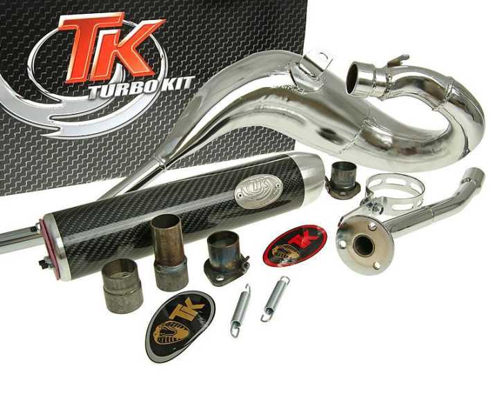 Auspuff Turbo Kit Bufanda Carreras 80 für Derbi Senda (00-), Aprilia RX/SX, Gilera RCR/SMT, Zulu