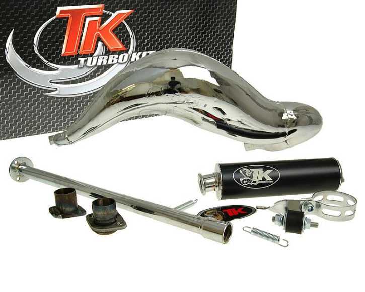 Auspuff Turbo Kit Carreras 80 Chrom für Derbi GPR 50 (05-)