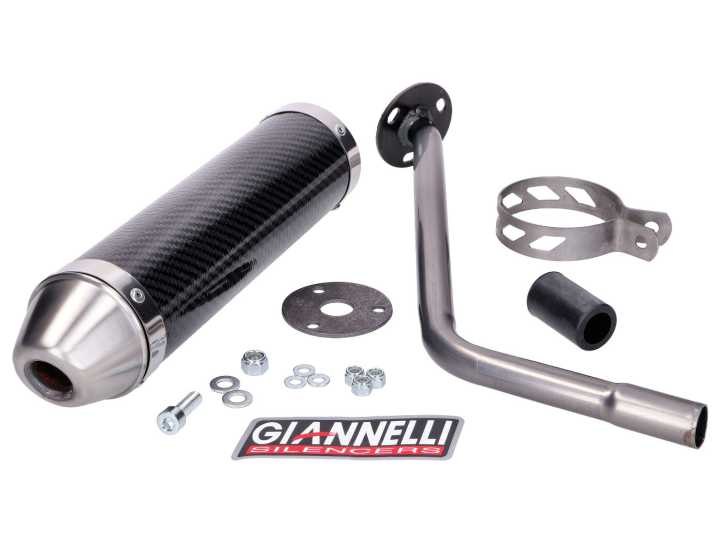 Endschalldämpfer Giannelli Carbon für Peugeot XP6 SM 50 2006-2007, Motorhispania Furia Max 50