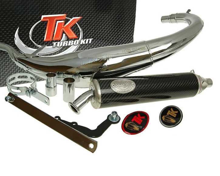 Auspuff Turbo Kit Bajo RQ Chrom für Rieju MRX, RRX, SMX, Spike