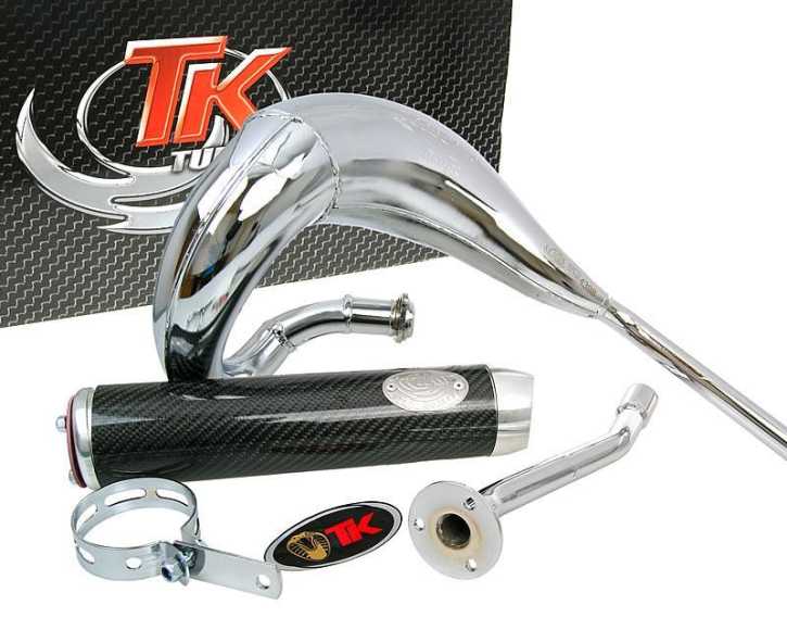 Auspuff Turbo Kit Bufanda RQ Chrom für Derbi Senda (00-), Aprilia RX/SX, Gilera RCR/SMT