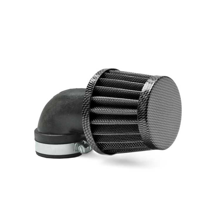 Luftfilter KN small 90° für 28-35mm Vergaserausgänge carbon-look