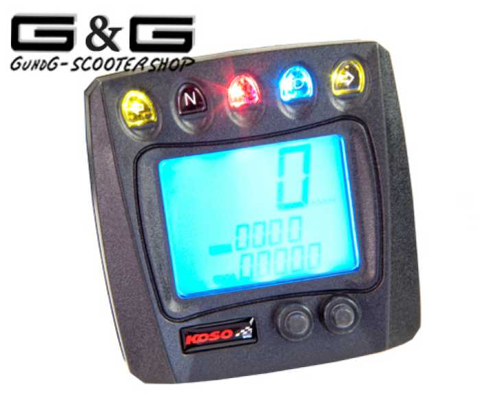 Tachometer Koso XR-SA Universal mit E-Prüfzeichen