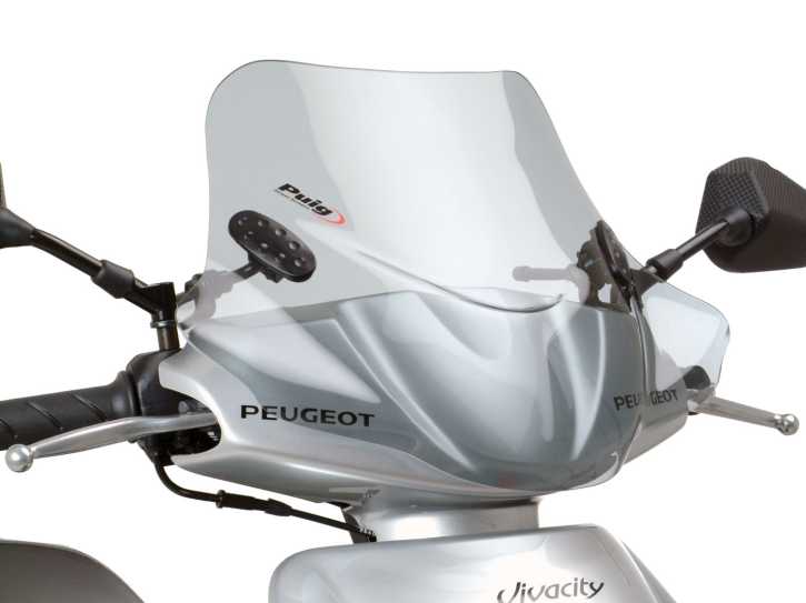 Windschild Puig City Sport smoke für Peugeot Vivacity 50, 100, 125 (00-08)