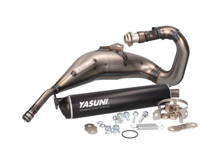 Auspuff Yasuni Cross MAX schwarz für Aprilia RX, SX, Derbi R, SM, Gilera RCR, SMT