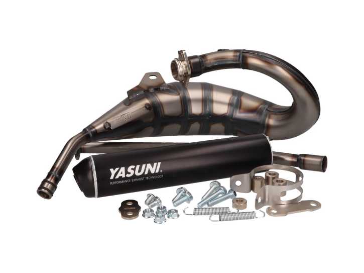 Auspuff Yasuni Cross HM MAX schwarz für Aprilia RX, SX, Derbi R, SM, Gilera RCR, SMT