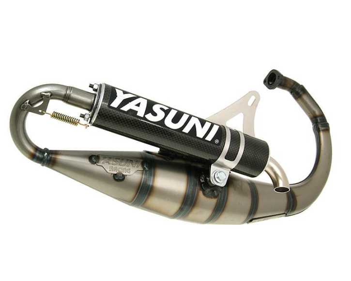 Auspuff Yasuni Scooter R Carbon für Minarelli stehend MBK Booster Yamaha Bws 50