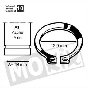 Sprengring Kickstarterwelle 13/1 für Peugeot, 139QMB/QMA GY6 China Roller