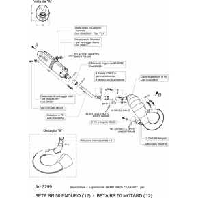 Auspuff LeoVince H.M. X-Fight Edelstahl für Beta RR Enduro Motard 50 ab Bj.12