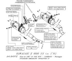 Auspuff Leovince SBK LV-One Evo2 Carbon Kawasaki Z 1000 SX