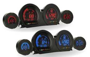 Tachometer Drehzahlmesser Armaturen Set Koso HD-03 für Harley Davidson FLTC FLHX FLTR