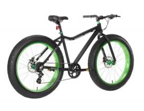 Cheetah 26" Fatbike Schwarz/Grün 38cm 8-fach Hydro-Discbrake