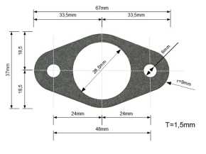 Dichtung Auspuffkrümmer flach standard